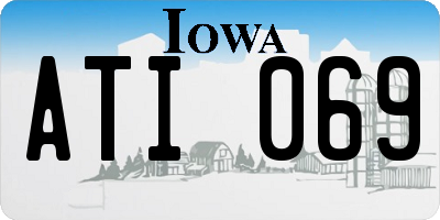 IA license plate ATI069