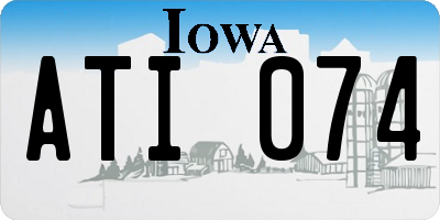 IA license plate ATI074