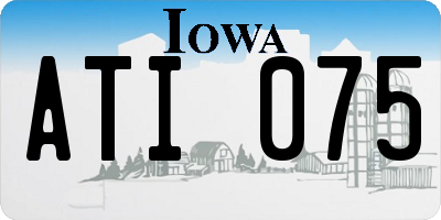 IA license plate ATI075