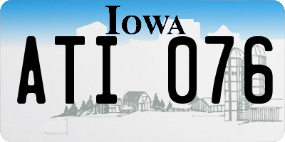IA license plate ATI076