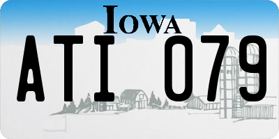 IA license plate ATI079