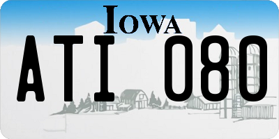 IA license plate ATI080