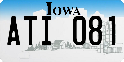 IA license plate ATI081