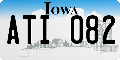 IA license plate ATI082