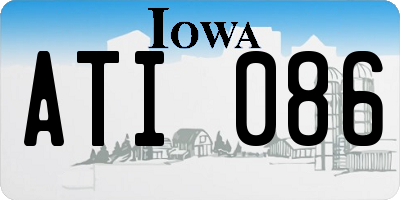 IA license plate ATI086
