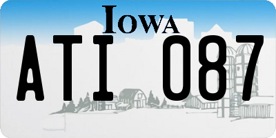 IA license plate ATI087