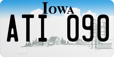 IA license plate ATI090