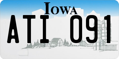 IA license plate ATI091