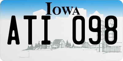 IA license plate ATI098