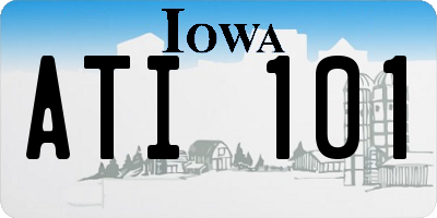 IA license plate ATI101