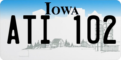 IA license plate ATI102