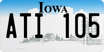 IA license plate ATI105
