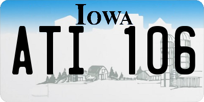 IA license plate ATI106