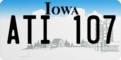IA license plate ATI107
