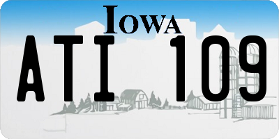 IA license plate ATI109