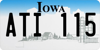IA license plate ATI115