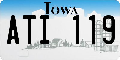 IA license plate ATI119