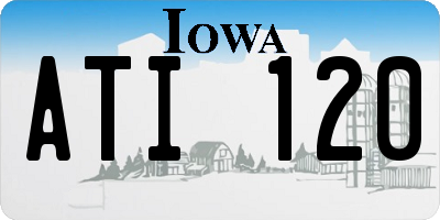 IA license plate ATI120