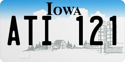 IA license plate ATI121