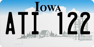 IA license plate ATI122