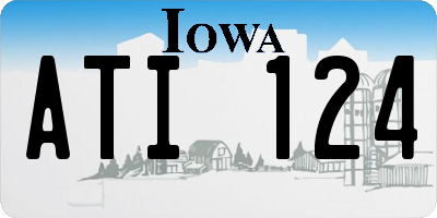 IA license plate ATI124