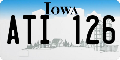 IA license plate ATI126