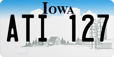 IA license plate ATI127