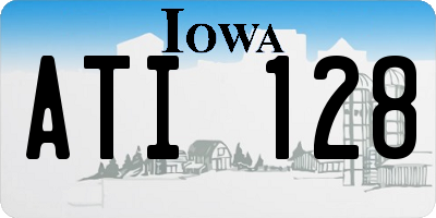 IA license plate ATI128