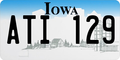 IA license plate ATI129
