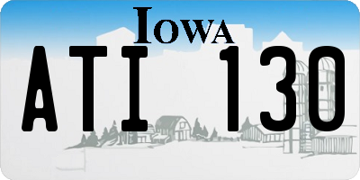 IA license plate ATI130