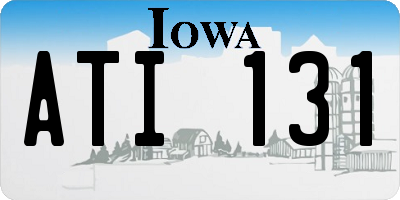 IA license plate ATI131