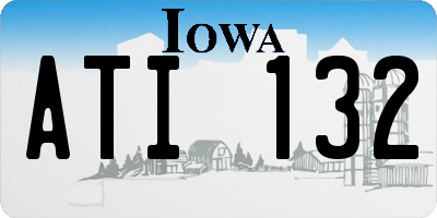 IA license plate ATI132