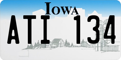 IA license plate ATI134