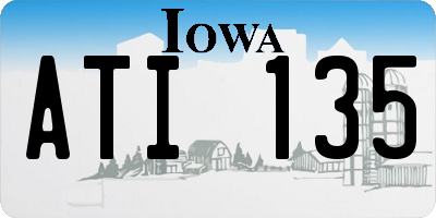 IA license plate ATI135