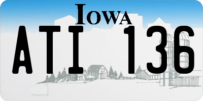 IA license plate ATI136