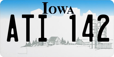 IA license plate ATI142