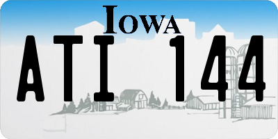 IA license plate ATI144