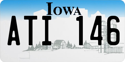 IA license plate ATI146
