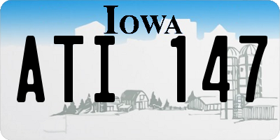 IA license plate ATI147