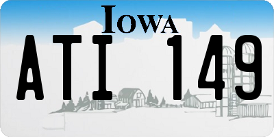 IA license plate ATI149