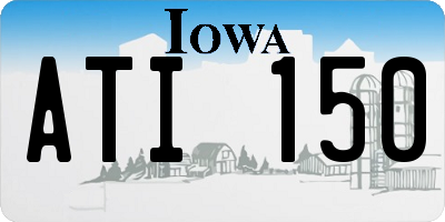 IA license plate ATI150