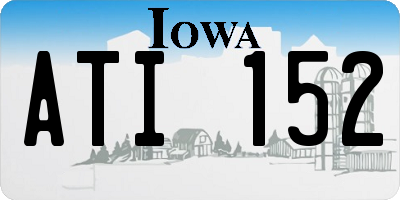 IA license plate ATI152