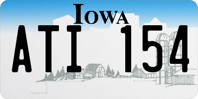 IA license plate ATI154