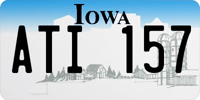 IA license plate ATI157
