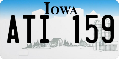 IA license plate ATI159