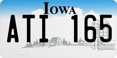 IA license plate ATI165