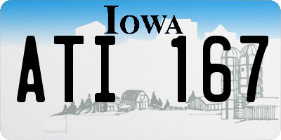 IA license plate ATI167