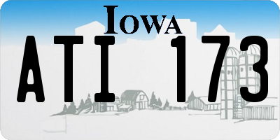 IA license plate ATI173
