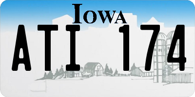 IA license plate ATI174