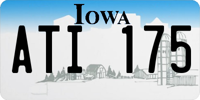 IA license plate ATI175